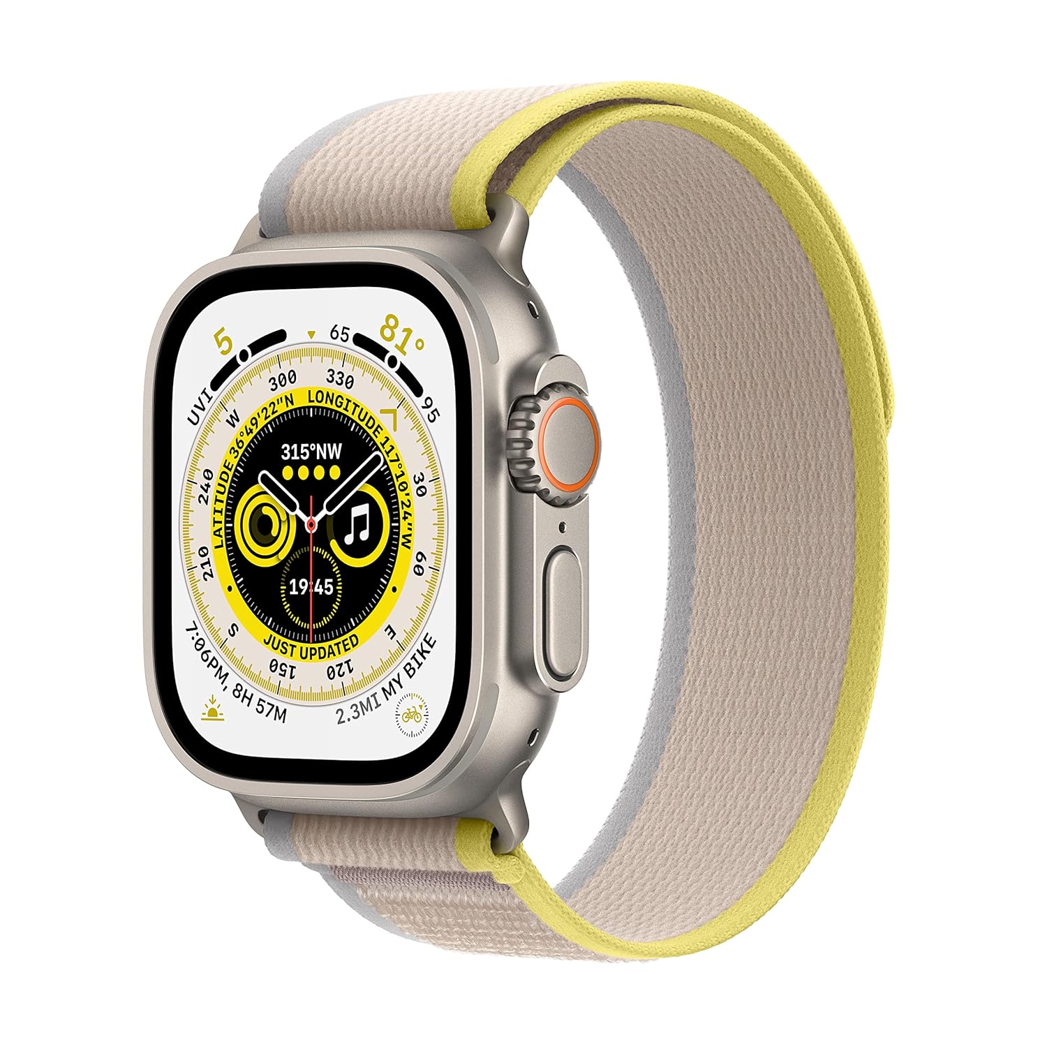 PRO ULTRA-2 GPS Cellular 49mm Smartwatch, Sports Watch with Natural Titanium Case with Beige Trail Loop M/L. Fitness Tracker, Precision GPS, Action Button