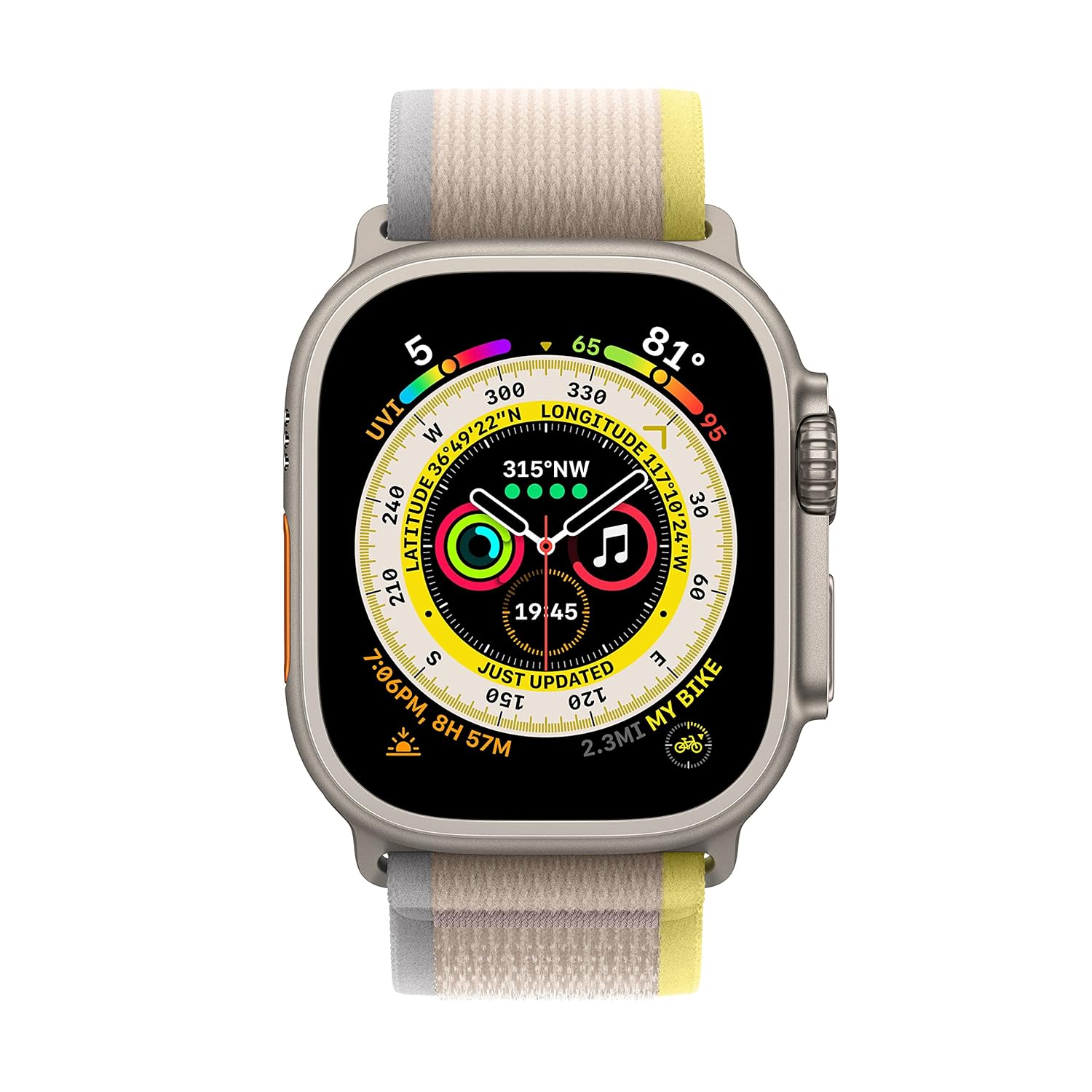 PRO ULTRA-2 GPS Cellular 49mm Smartwatch, Sports Watch with Natural Titanium Case with Beige Trail Loop M/L. Fitness Tracker, Precision GPS, Action Button