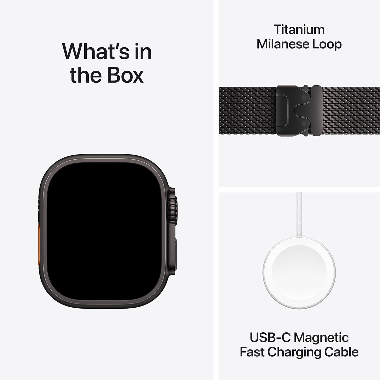 PRO ULTRA-2 GPS Cellular 49mm Smartwatch, Sports Watch with Natural Titanium Case with Black Titanium Milanese Loop - M/L. Fitness Tracker, Precision GPS, Action Button