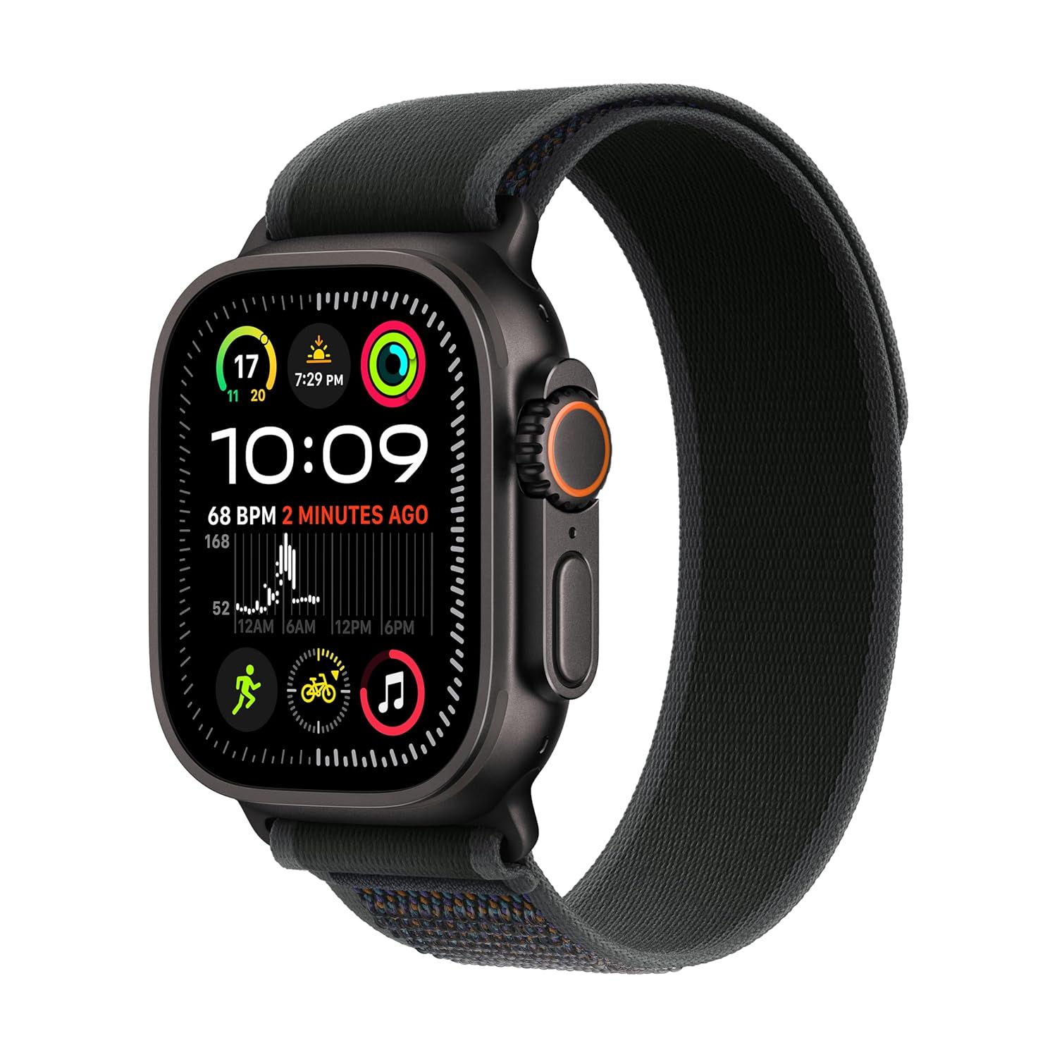 PRO ULTRA-2 GPS Cellular 49mm Smartwatch, Sports Watch with Natural Titanium Case with Black Ocean Band- Black Trail Loop M/L. Fitness Tracker, Precision GPS, Action Button
