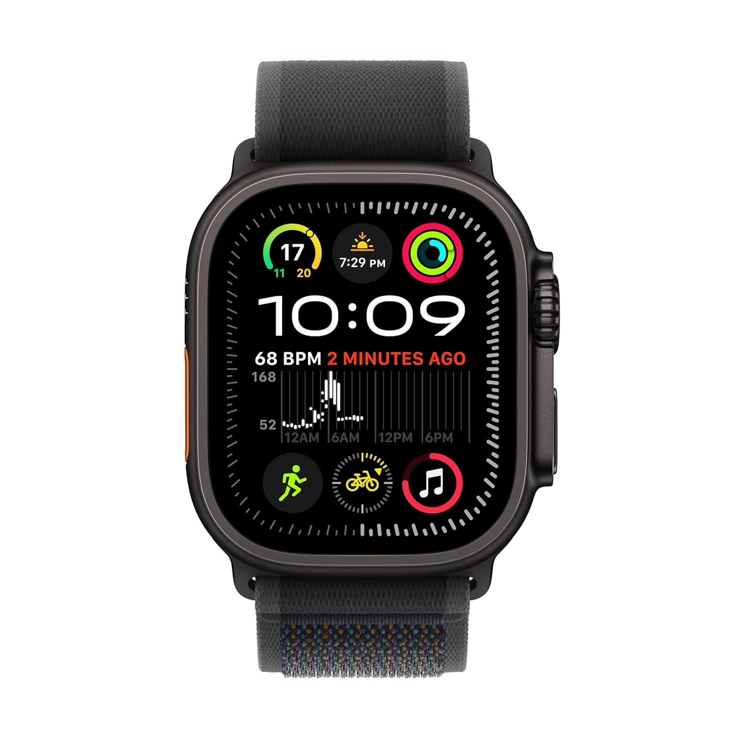 PRO ULTRA-2 GPS Cellular 49mm Smartwatch, Sports Watch with Natural Titanium Case with Black Ocean Band- Black Trail Loop M/L. Fitness Tracker, Precision GPS, Action Button