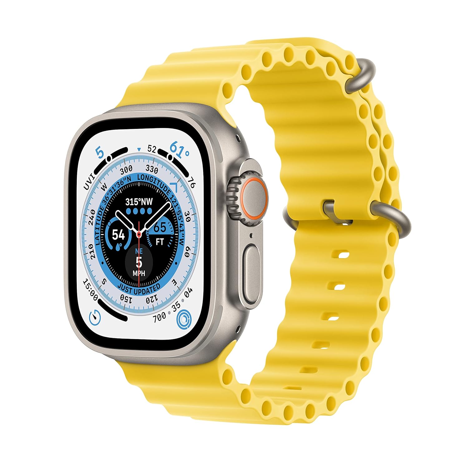 PRO ULTRA-2 GPS Cellular 49mm Smartwatch, Sports Watch with Natural Titanium Case with Yellow Ocean Band M/L. Fitness Tracker, Precision GPS, Action Button