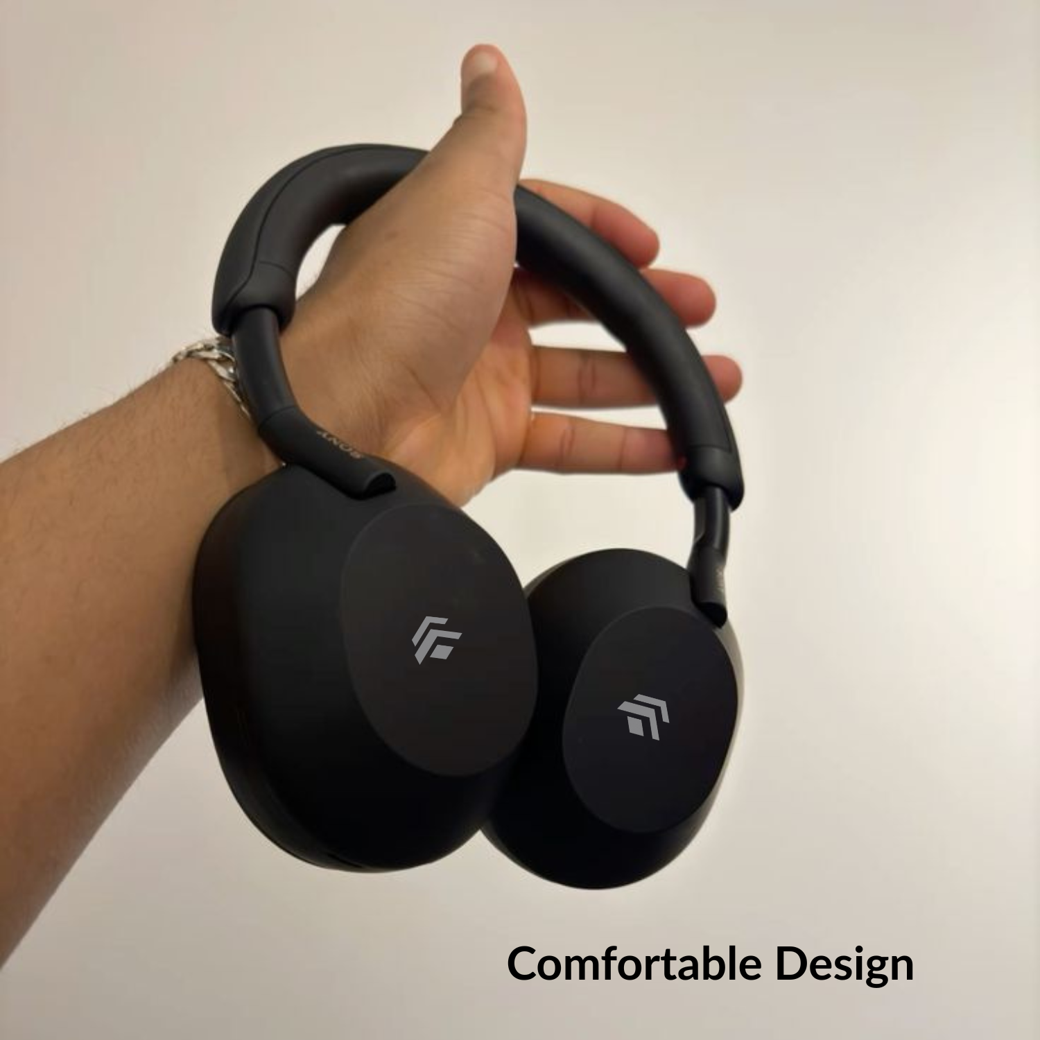 PRO PLUS A1 Best Active Noise Cancelling Wireless Bluetooth Over Ear Headphones with Mic for Clear Calling, up to 40 Hours Battery - BLACK