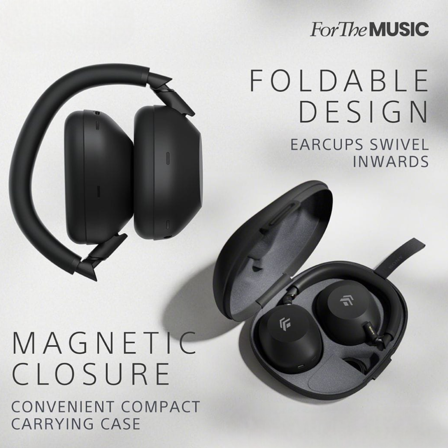 PRO PLUS A1 Best Active Noise Cancelling Wireless Bluetooth Over Ear Headphones with Mic for Clear Calling, up to 40 Hours Battery - BLACK