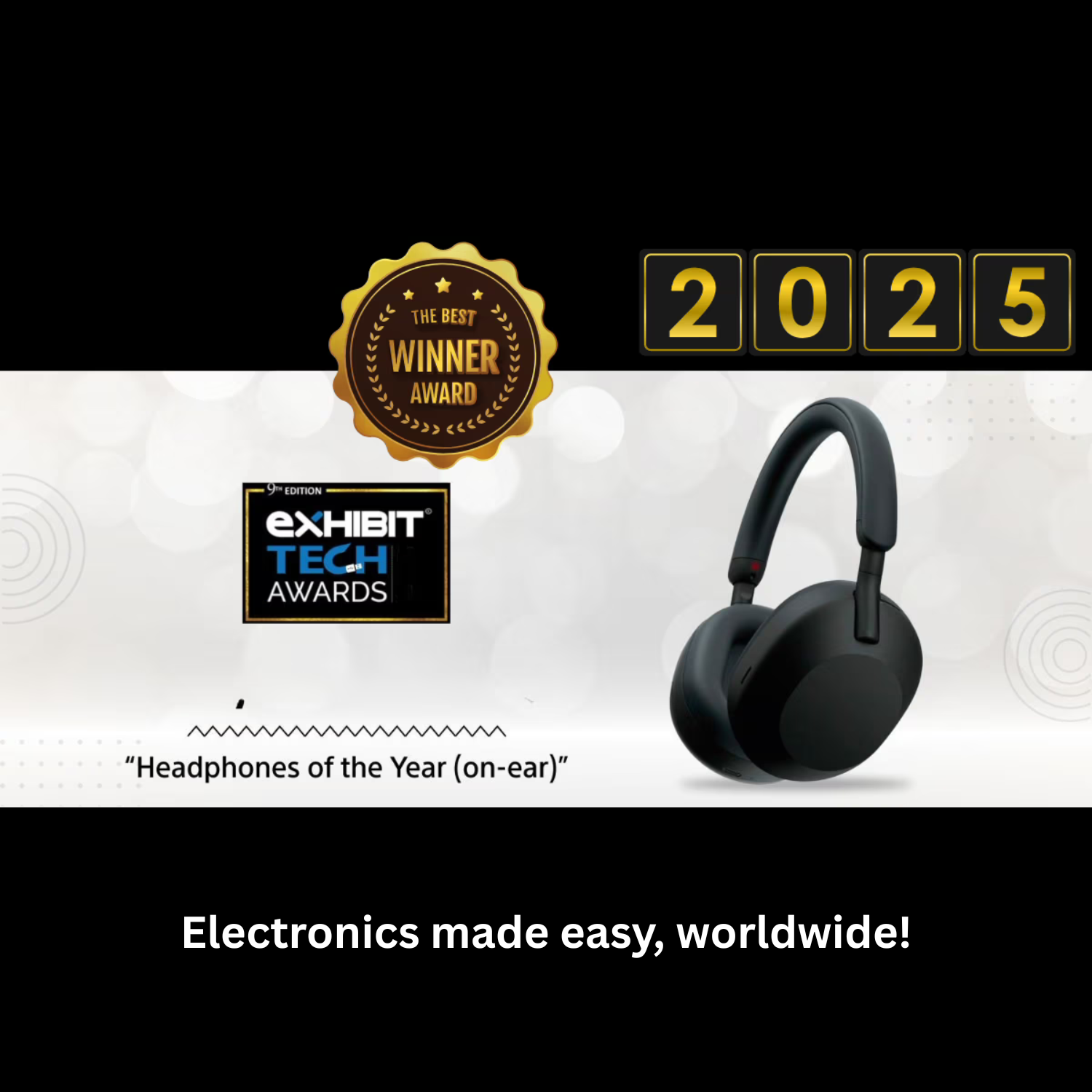 PRO PLUS A1 Best Active Noise Cancelling Wireless Bluetooth Over Ear Headphones with Mic for Clear Calling, up to 40 Hours Battery - BLACK