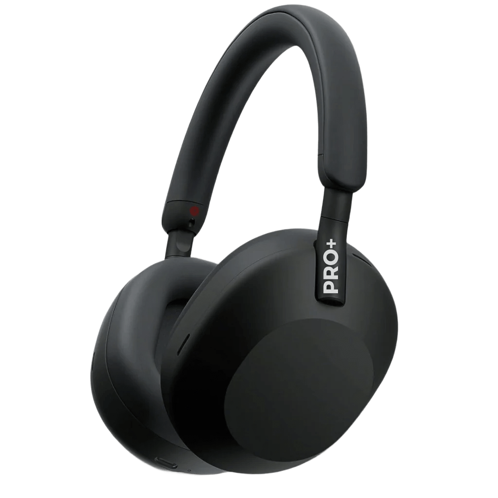 PRO PLUS A1 Best Active Noise Cancelling Wireless Bluetooth Over Ear Headphones with Mic for Clear Calling, up to 40 Hours Battery - BLACK