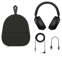 PRO PLUS A1 Best Active Noise Cancelling Wireless Bluetooth Over Ear Headphones with Mic for Clear Calling, up to 40 Hours Battery - BLACK