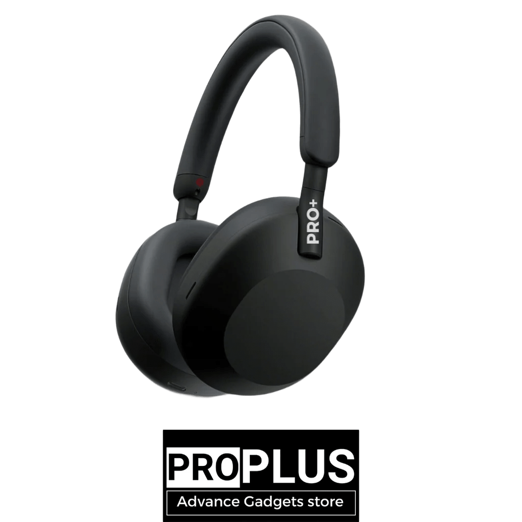 PRO PLUS A1 Best Active Noise Cancelling Wireless Bluetooth Over Ear Headphones with Mic for Clear Calling, up to 40 Hours Battery - BLACK
