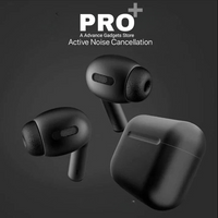 Active Noise Cancelling Pro Plus Earbuds ,Black colour