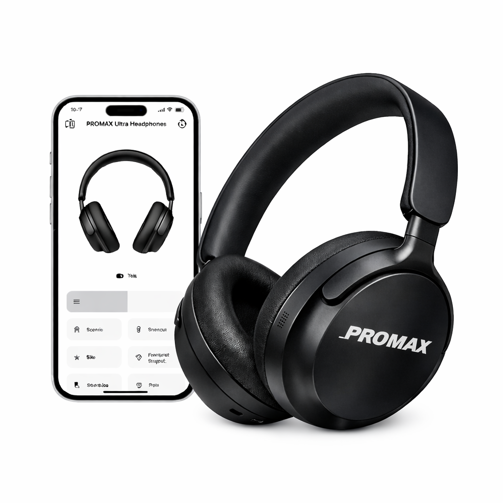PROMAX ANC Headphones — Immersive Noise Cancellation, Alexa Voice Control, 40-Hour Battery & Complimentary ANC Earbuds