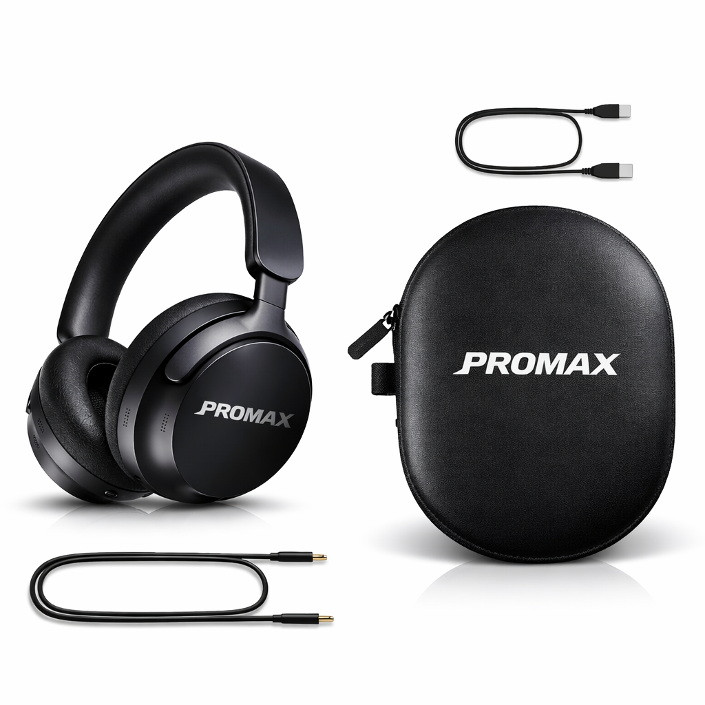 PROMAX ANC Headphones — Immersive Noise Cancellation, Alexa Voice Control, 40-Hour Battery & Complimentary ANC Earbuds