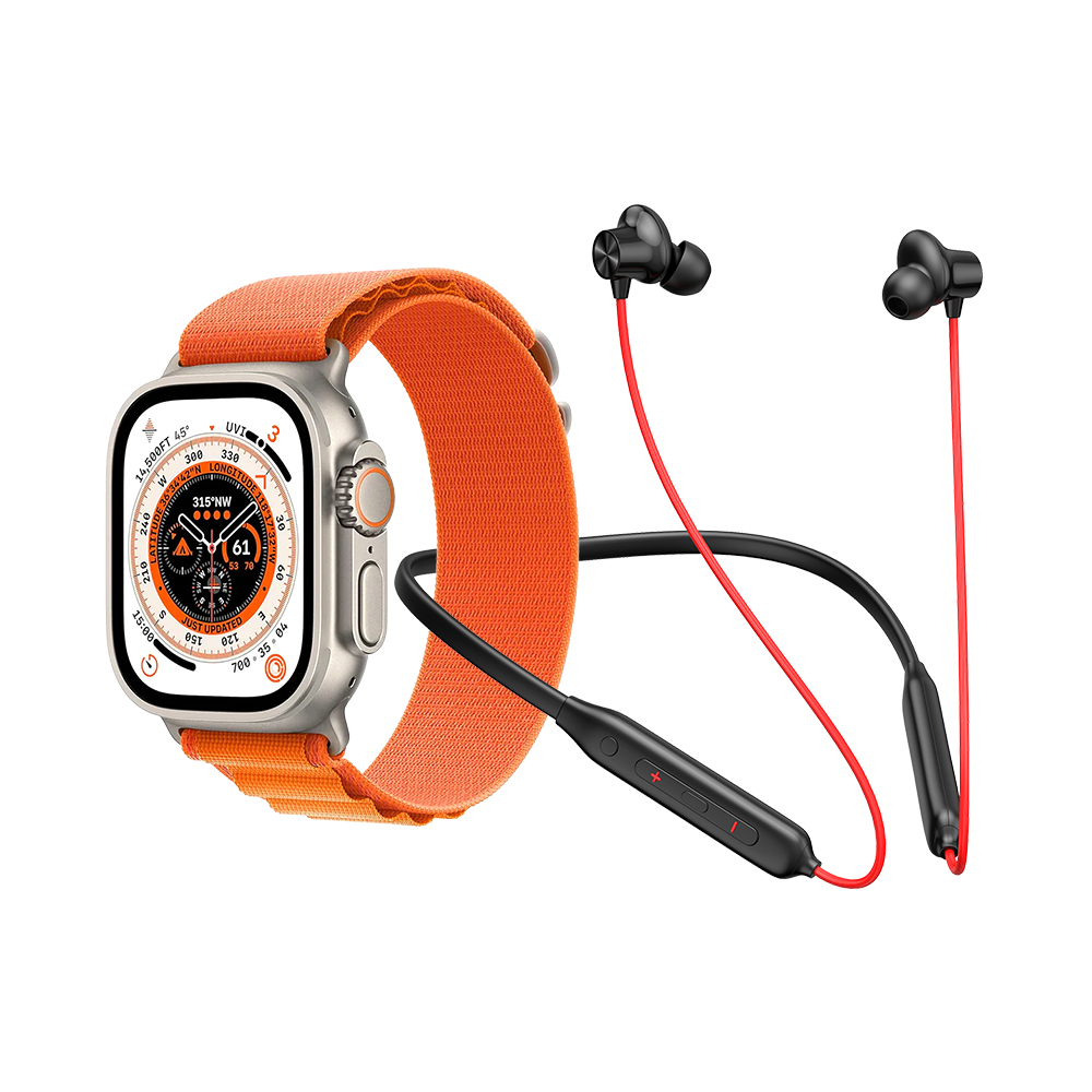 Ultra 2 Smartwatch & Z2 ENC Neckband Combo