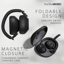PRO PLUS A1 Best Active Noise Cancelling Wireless Bluetooth Over Ear Headphones with Mic for Clear Calling, up to 40 Hours Battery - BLACK
